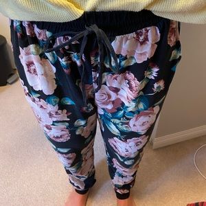 Floral joggers
